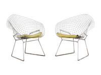 Pair of Diamond Chairs, Knoll, USA