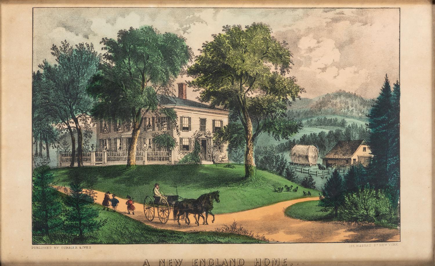 Two Currier & Ives Hand-Colored Lithographs