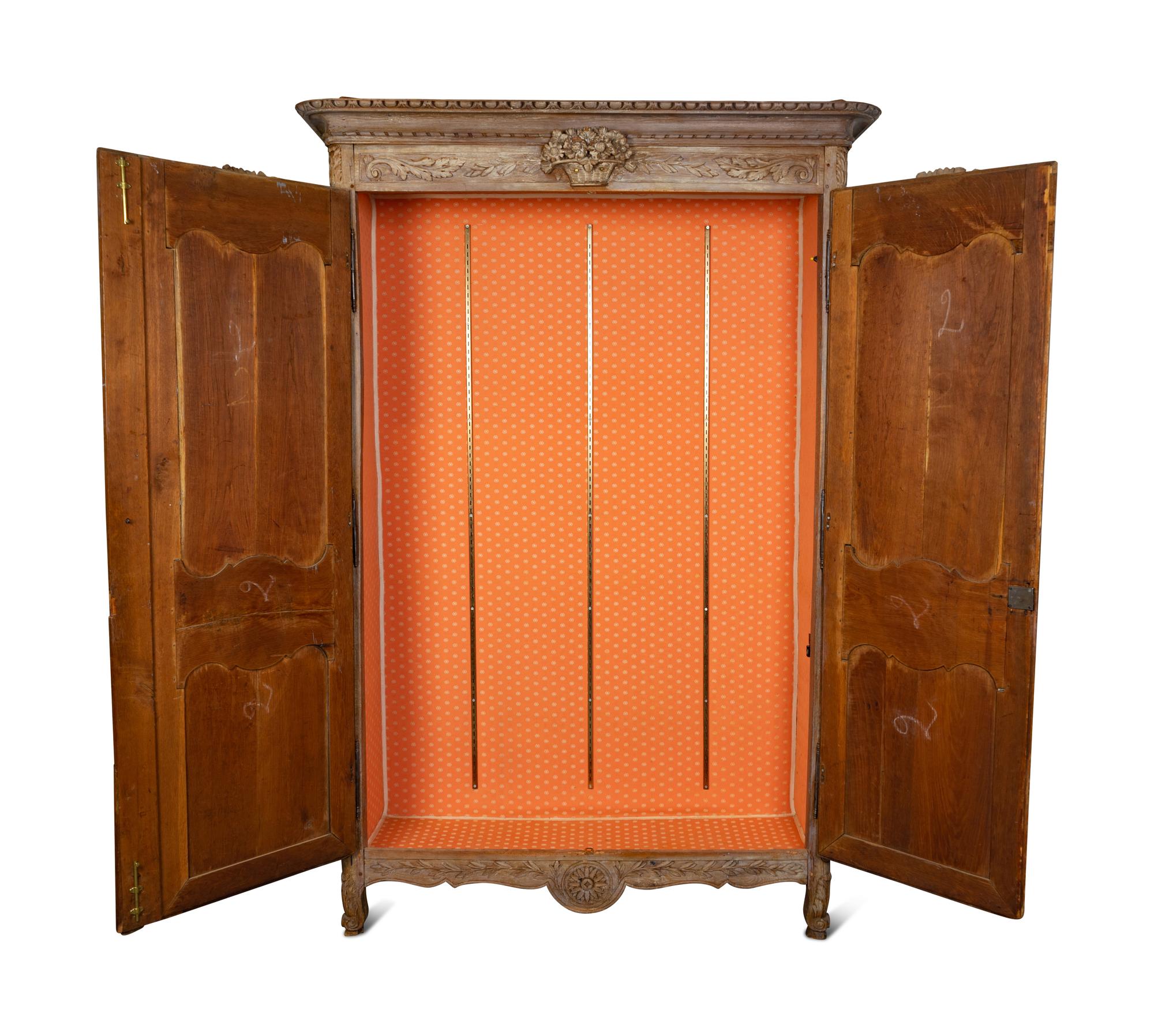 A Louis XVI Cerused Oak Armoire