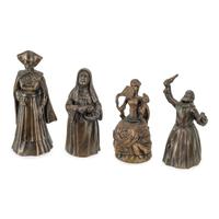 A Collection of Twenty-Four Bronze Figural Table Bells