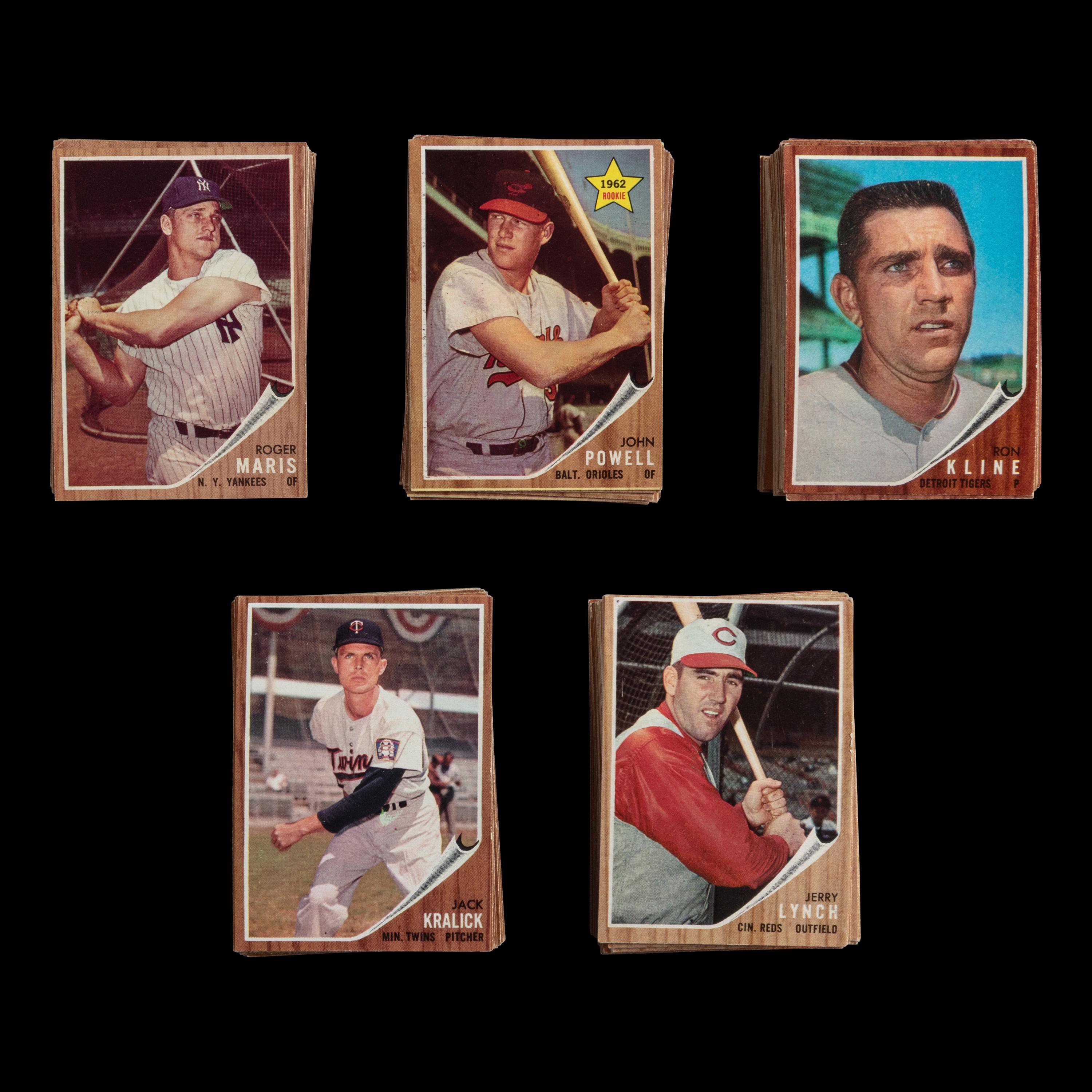 A Near Set of 1962 Topps Baseball Cards With Variations (536/598) from The Collection of David Eisenhower