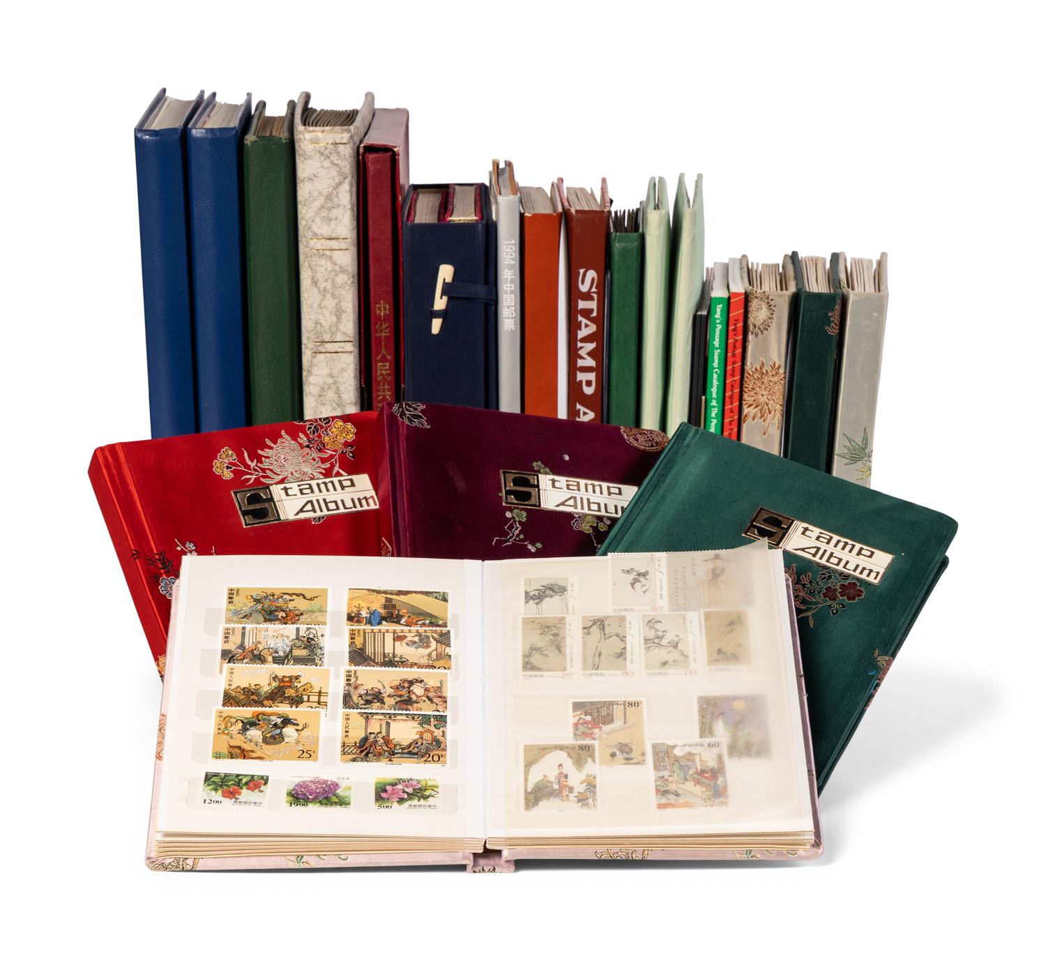 A Collection of 22 Chinese Stamp Albums, Circa 1980s to Early 2000s 郵票冊22本
