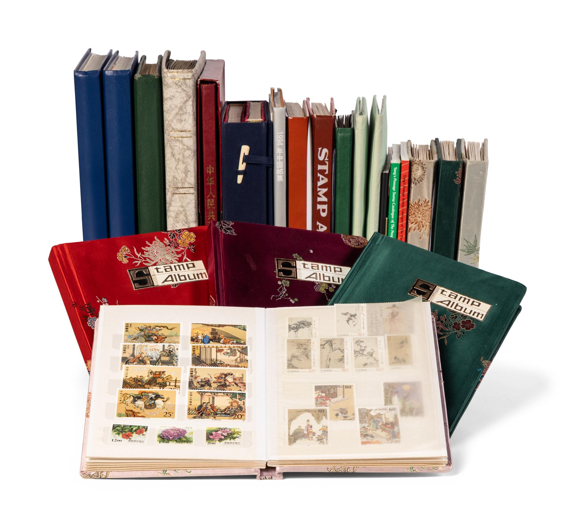 A Collection of 22 Chinese Stamp Albums, Circa 1980s to Early 2000s 郵票冊22本