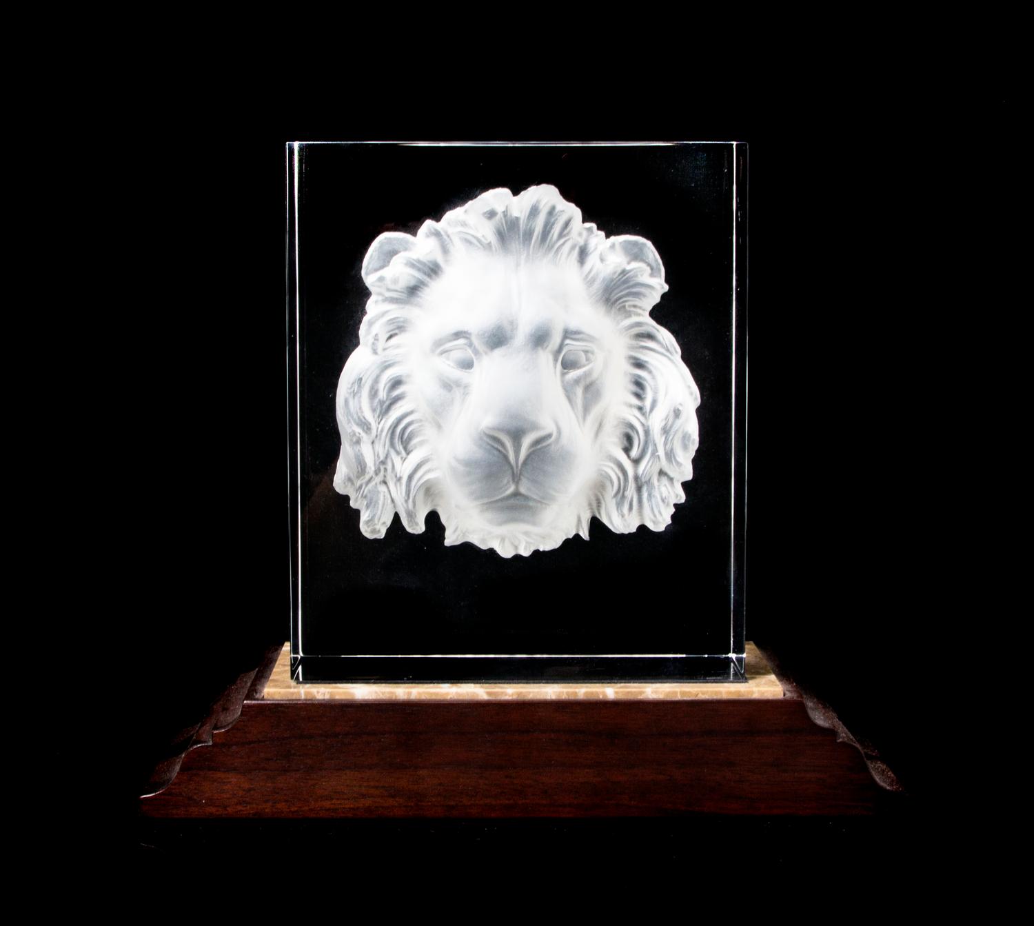A Steuben Glass Sculpture, Height 8 1/4 inches.