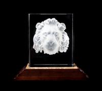 A Steuben Glass Sculpture, Height 8 1/4 inches.