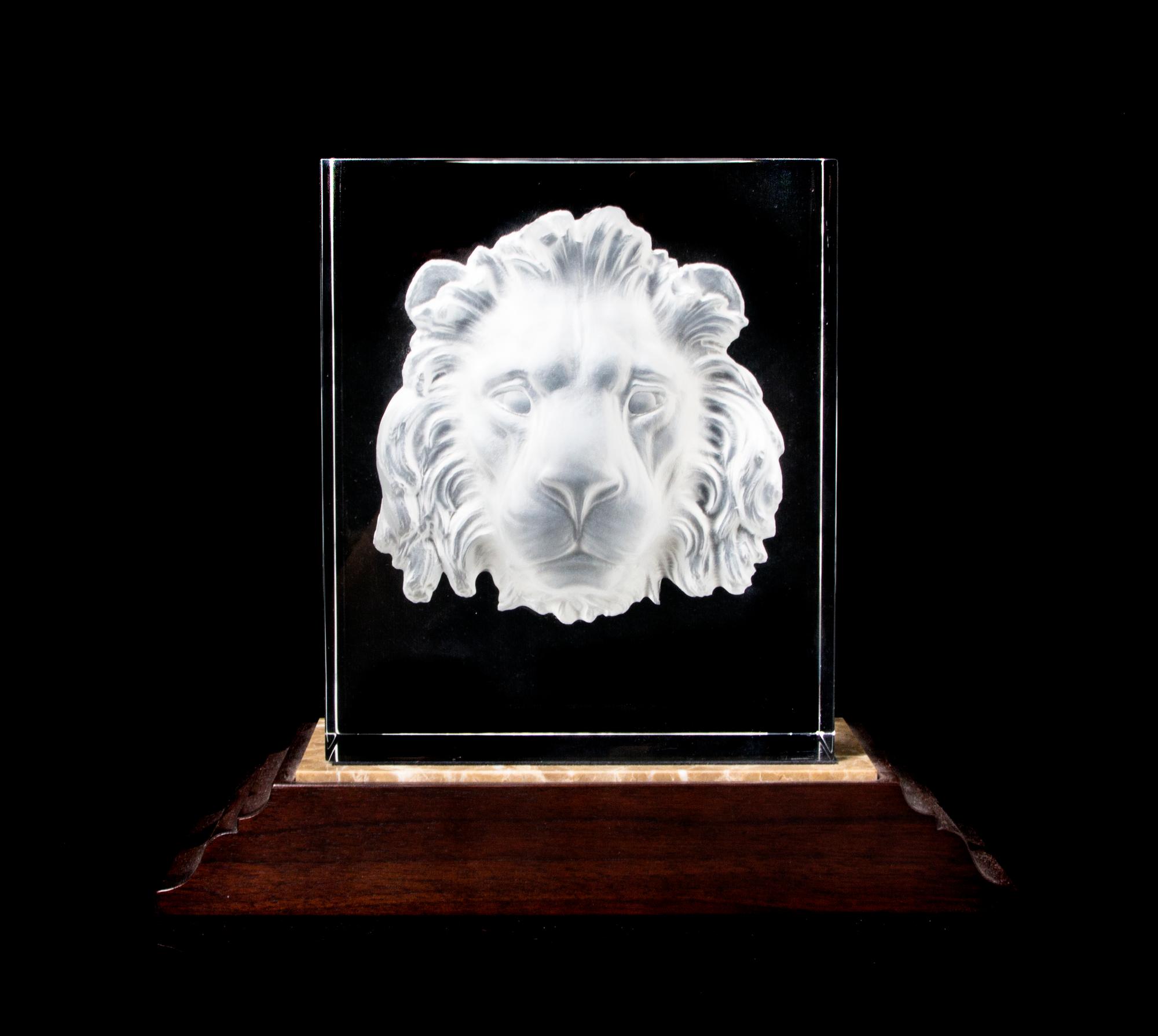 A Steuben Glass Sculpture, Height 8 1/4 inches.