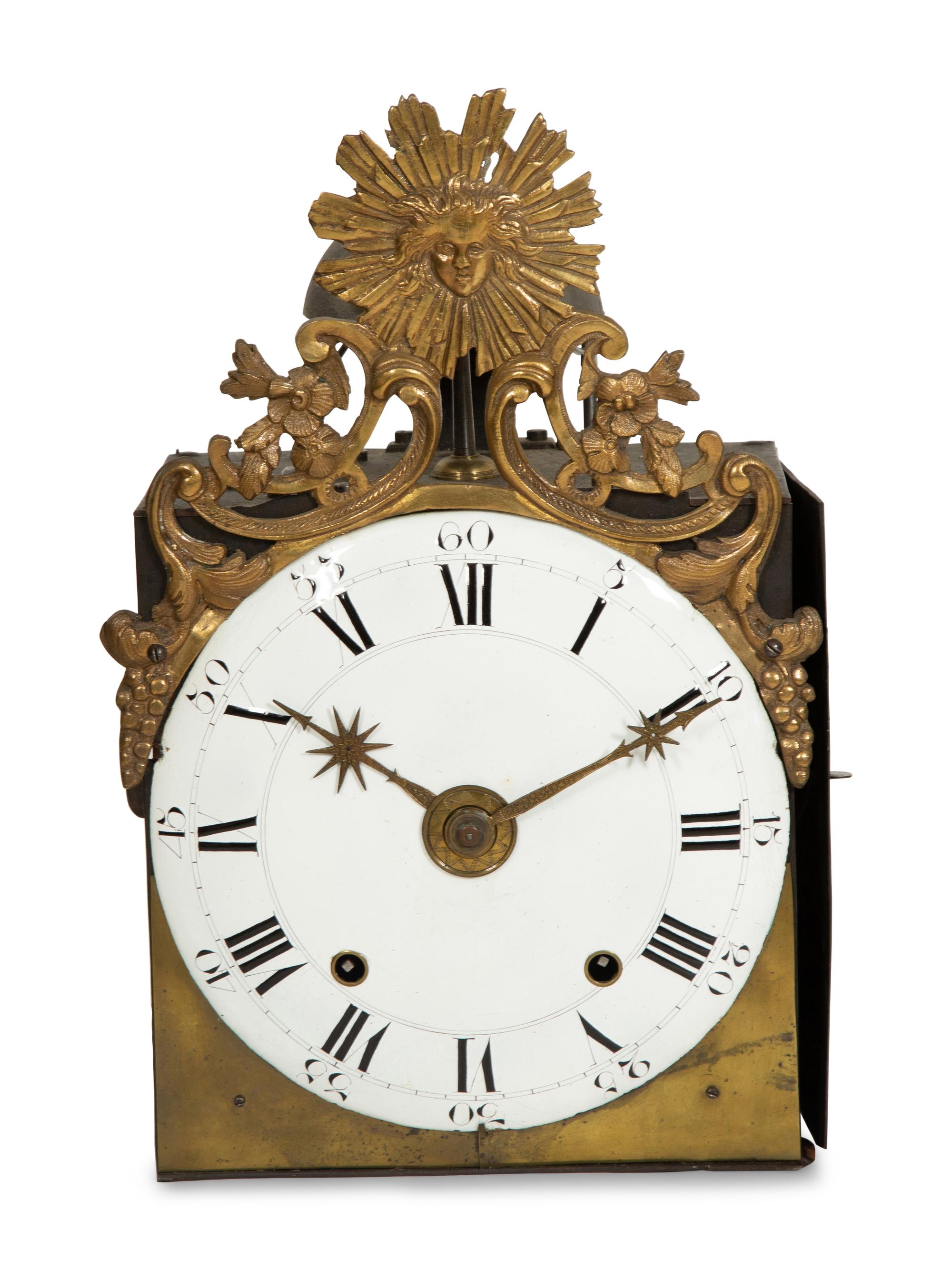 A French Provincial Walnut Longcase Clock