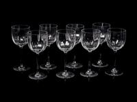 A Set of Eight Baccarat Wine Glasses