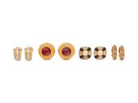 Four Pairs of Ear Clips by Chanel and Christian Dior