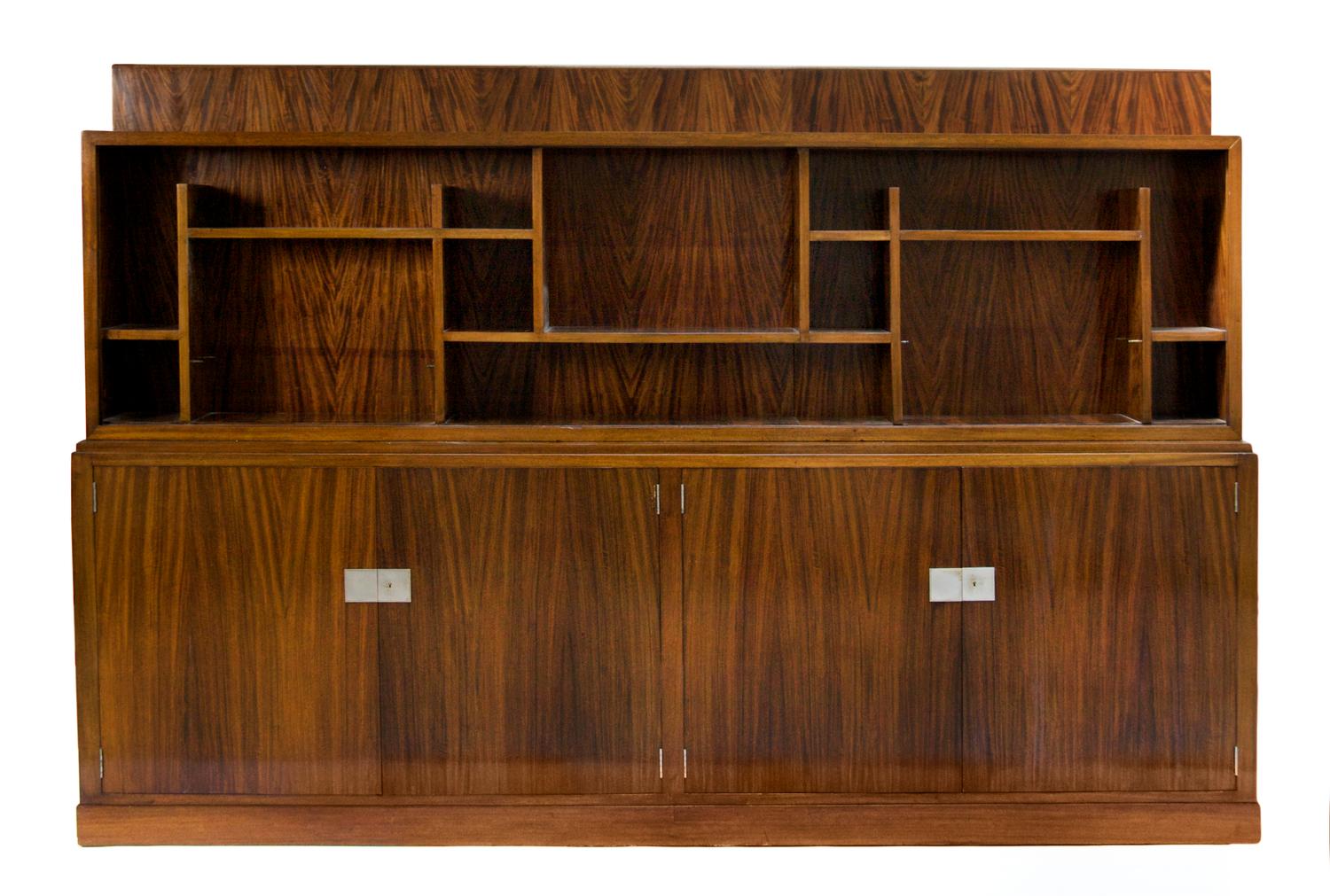 Bedel et Cie, France, 1930s, a bookcase cabinet