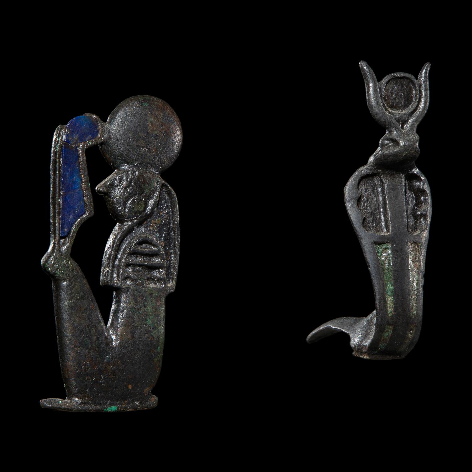 Two Egyptian Bronze Inlays