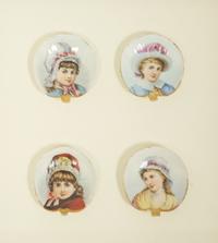 A Set of Twelve Vienna Style Porcelain Hand-Painted Portrait Medallions