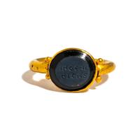 A Late Roman Gold and Nicolo Finger Ring with a Latin Inscription