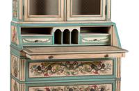 An Italian Painted Bureau Bookcase