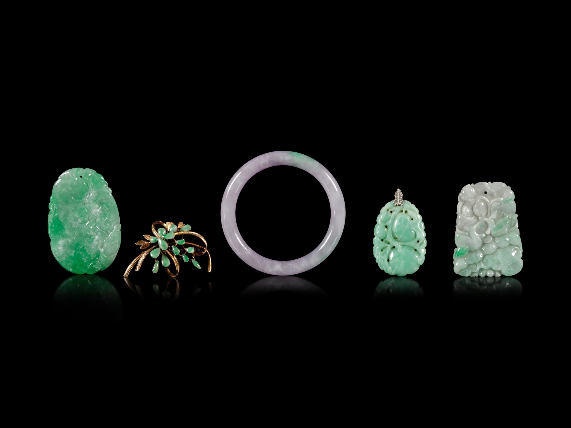 Five Jadeite Jewelry
