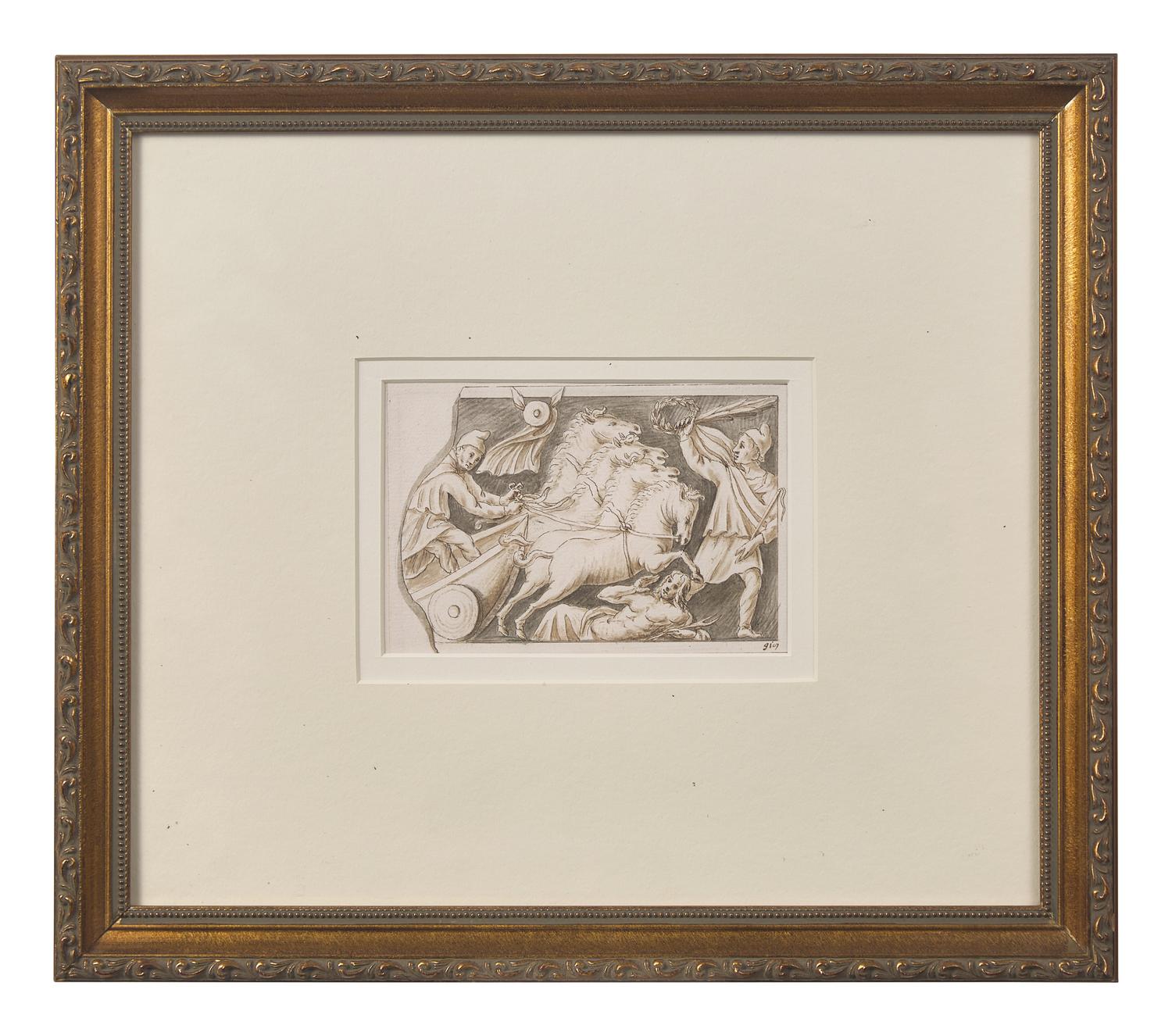 A Study after a Classical Relief Sculpture of a Charioteer Driving a Quadriga over a Fallen Barbarian