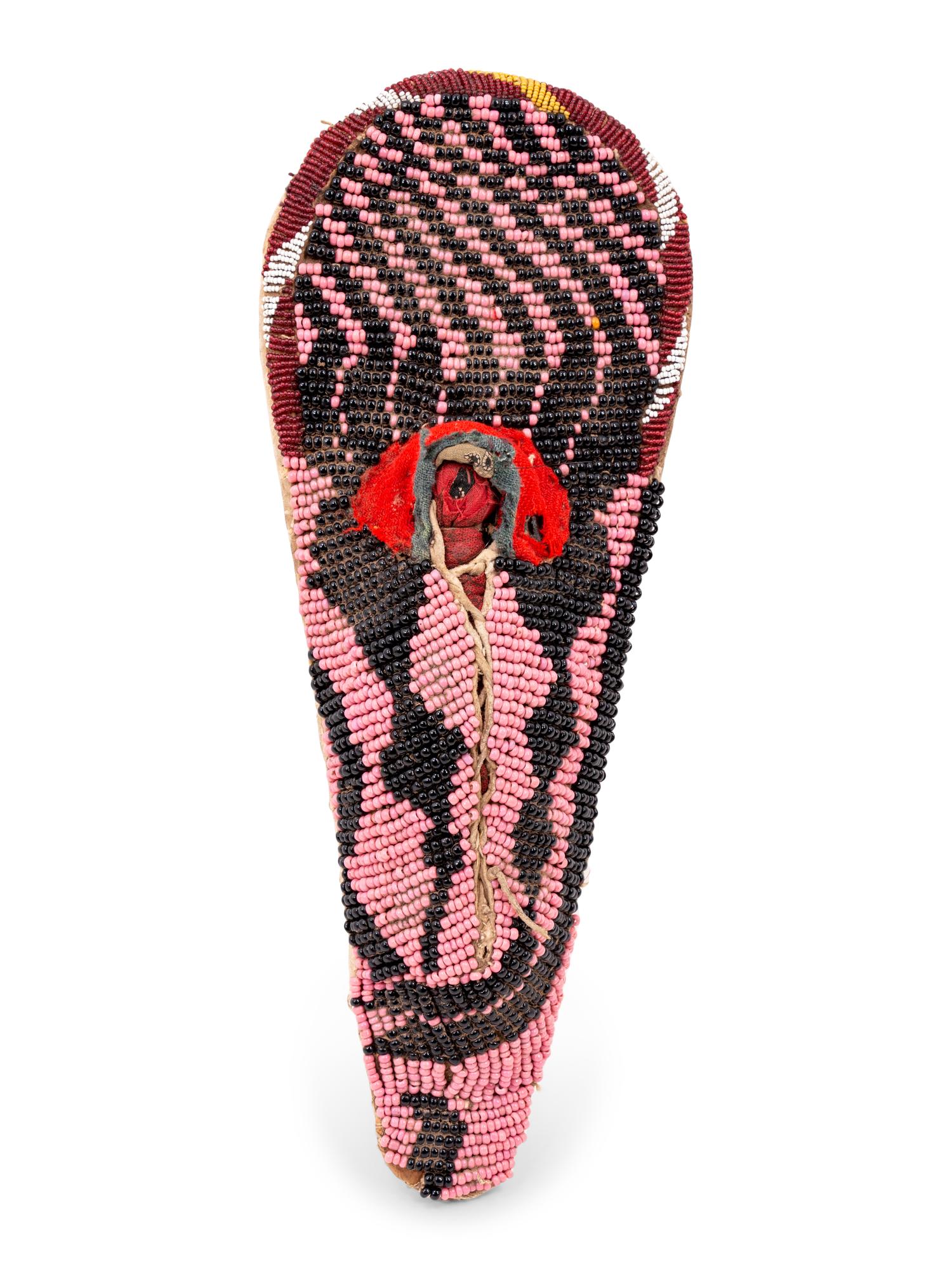 Nez Perce Beaded Hide Toy Cradle