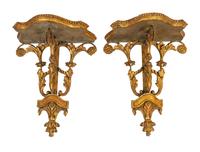 A Pair of George III Style Giltwood Brackets — 20TH CENTURY