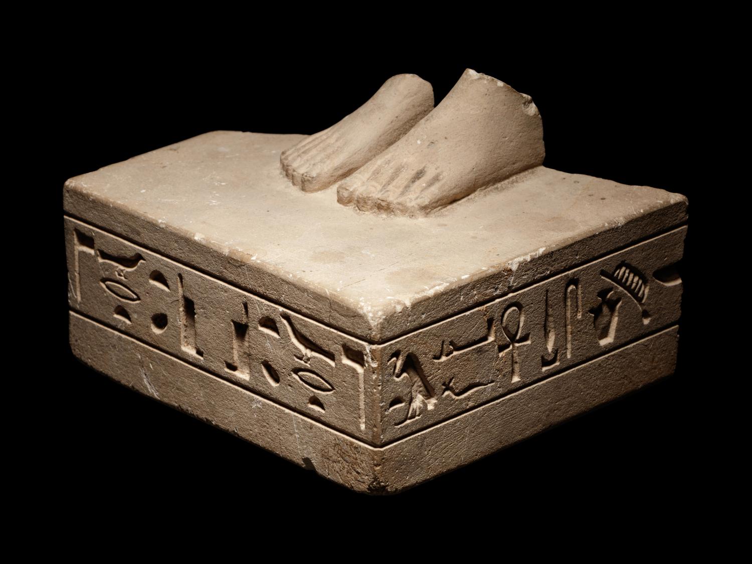 An Egyptian Limestone Base