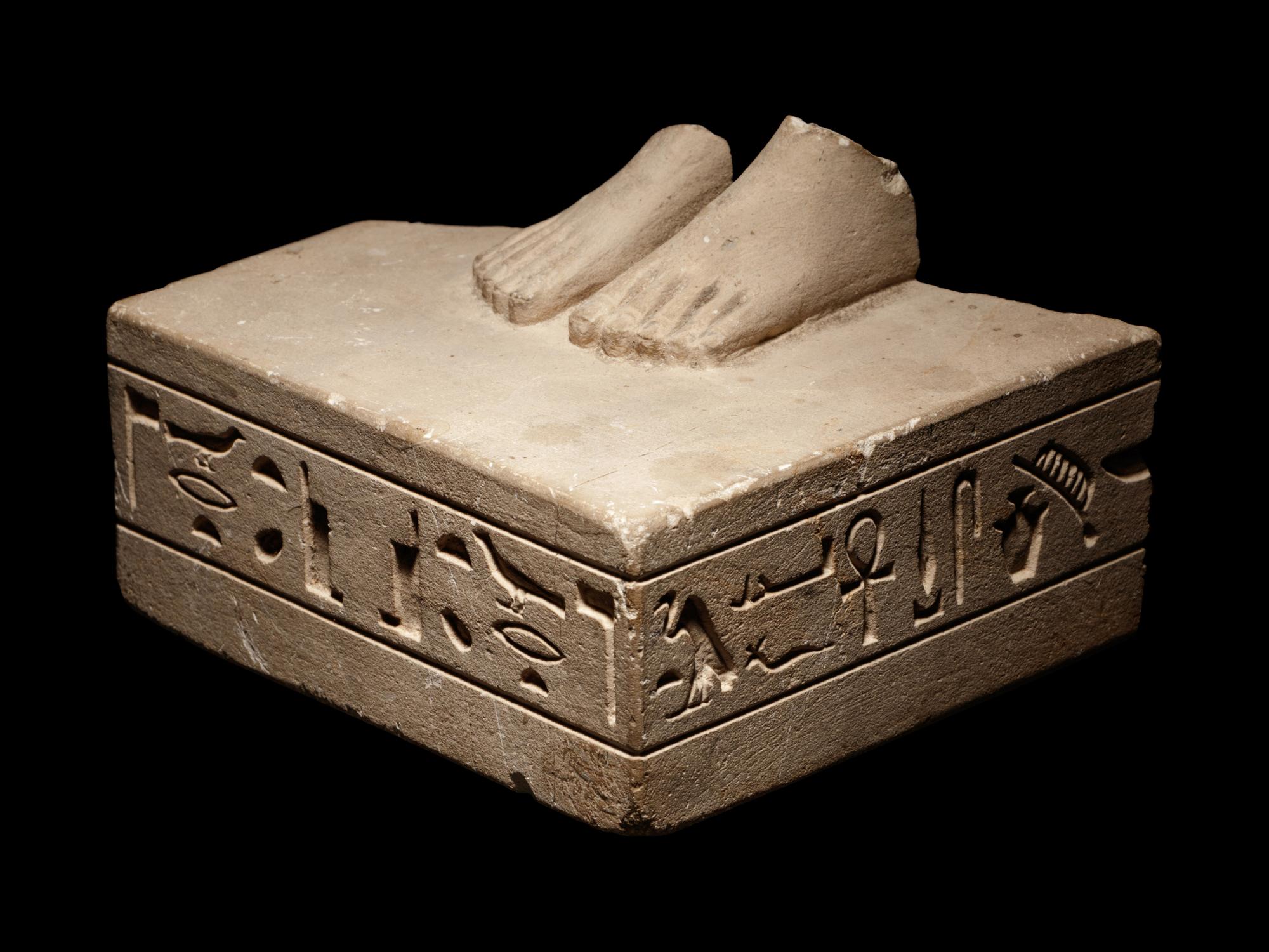 An Egyptian Limestone Base