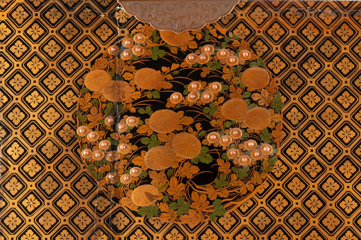A Japanese Export Lacquer Cabinet on Stand