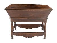 A French Provincial Carved Dough Box on Stand