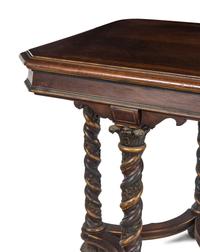 An Italian Parcel Gilt Carved Walnut Console Table