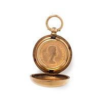 BRITISH, ANTIQUE, 18K YELLOW GOLD COIN DISPENSER