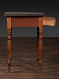 A Federal Cherrywood and Tiger Maple One Drawer Work Stand