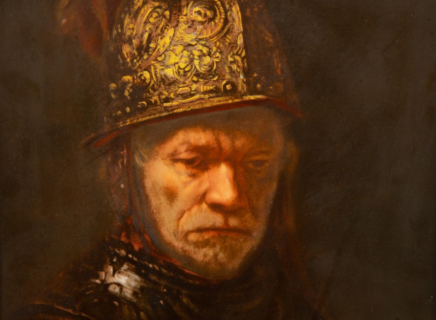 A Rosenthal Porcelain Plaque After Rembrandt