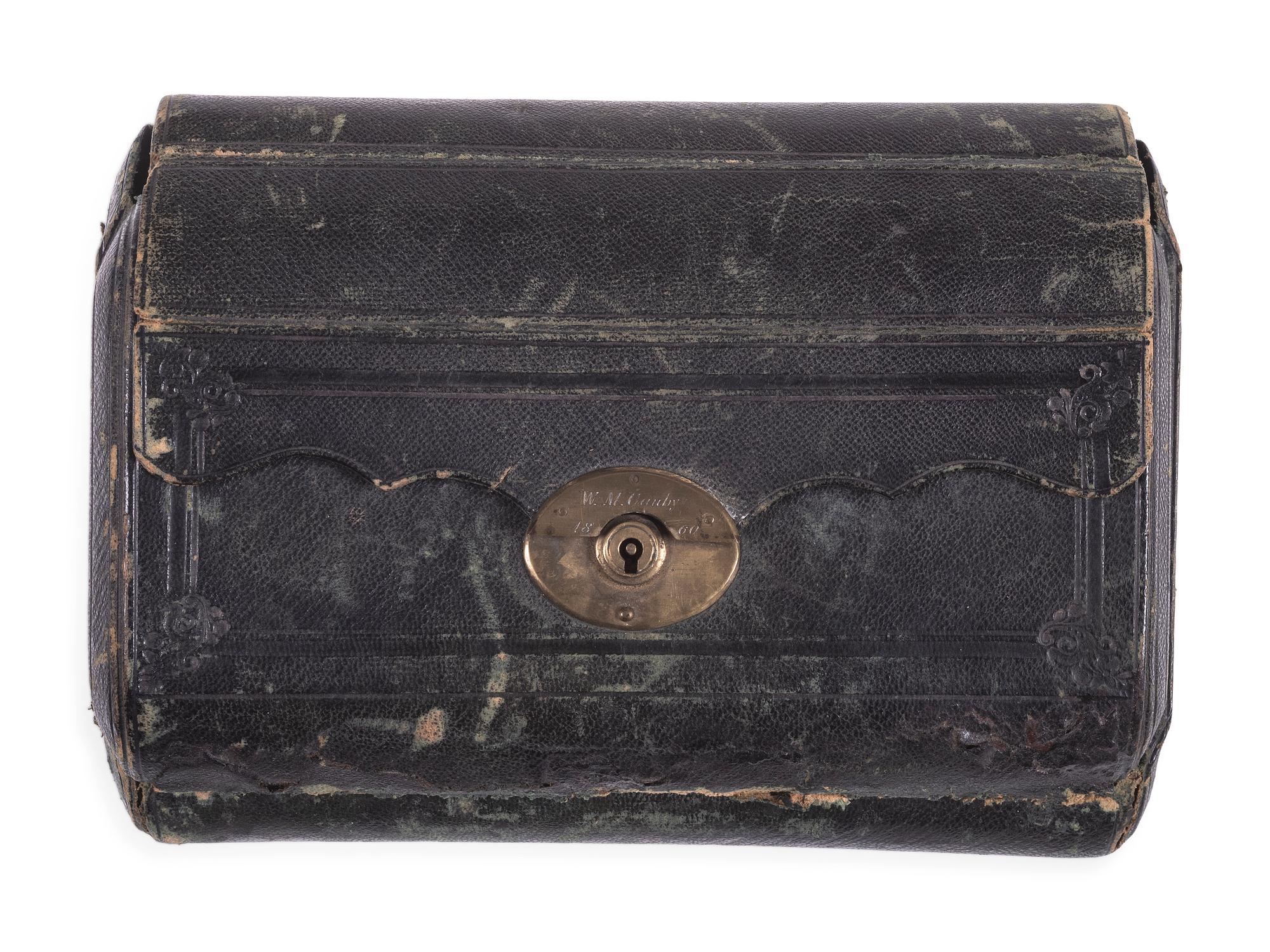 Civil War-period officer's grooming kit identified to W.M. Canby. 1860.