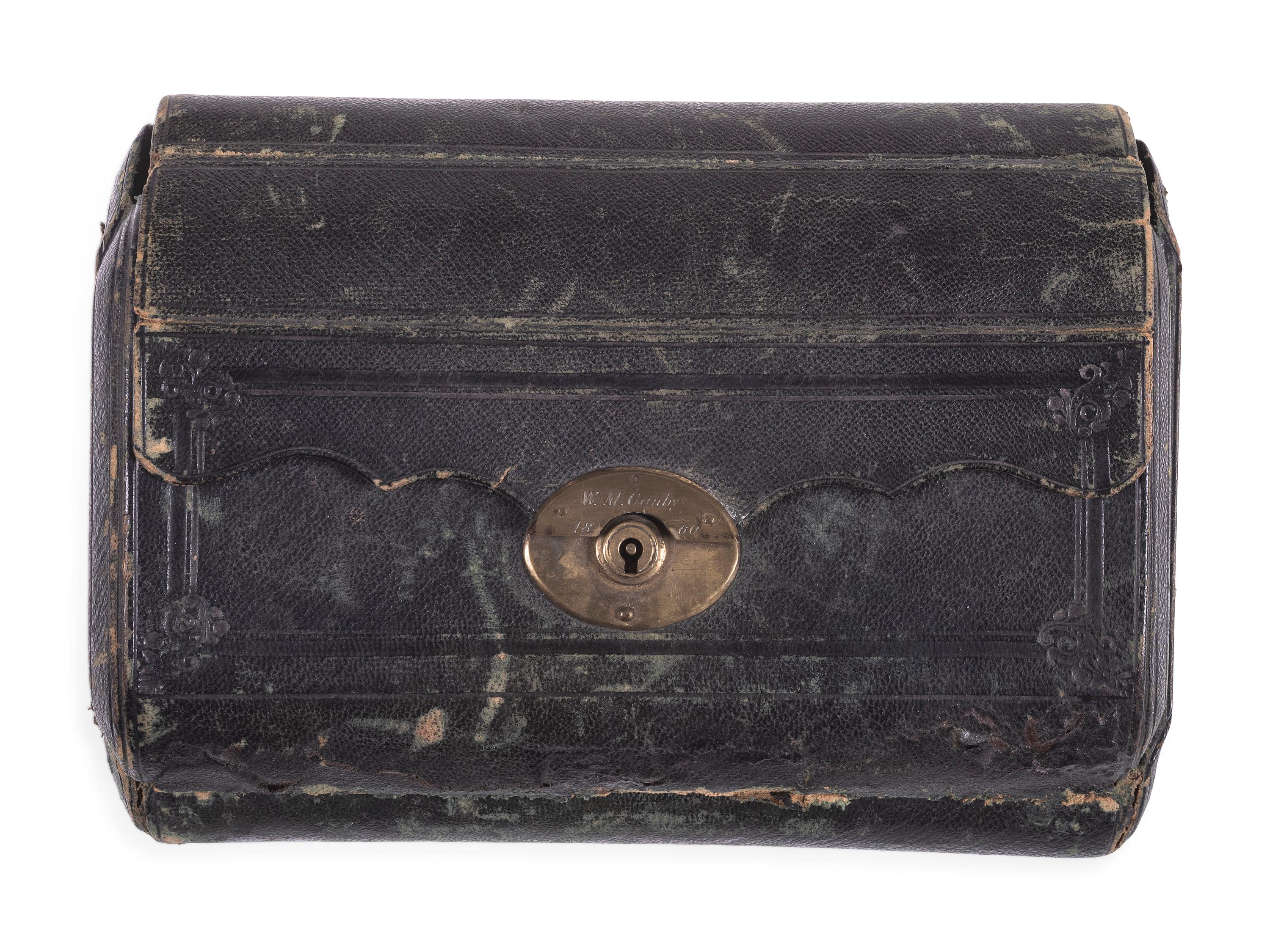 Civil War-period officer's grooming kit identified to W.M. Canby. 1860.