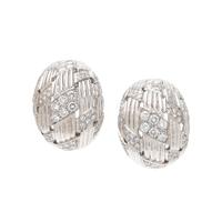 DAMIANI, WHITE GOLD AND DIAMOND EARRINGS