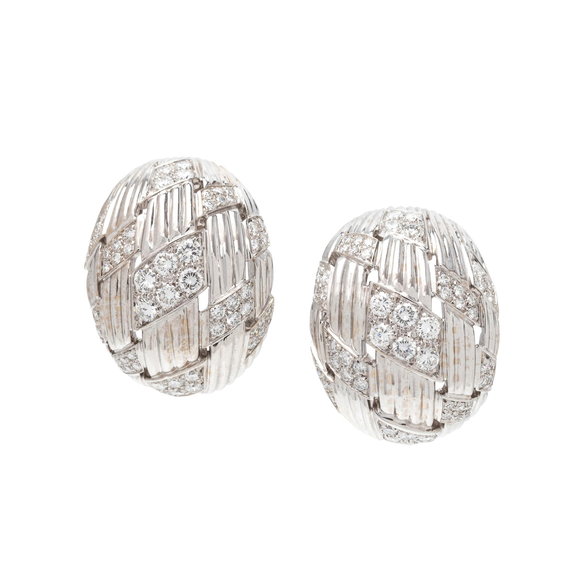 DAMIANI, WHITE GOLD AND DIAMOND EARRINGS