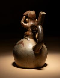 A Moche Stirup Vessel with Figure