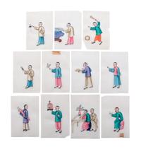 Eleven Chinese Export Pith Paintings