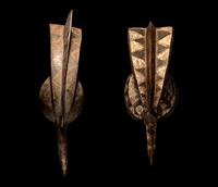 Two Mossi Wood Bird Helmet Masks