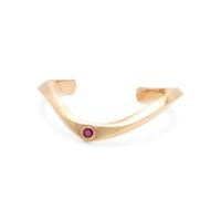 YELLOW GOLD AND RUBY CUFF BRACELET