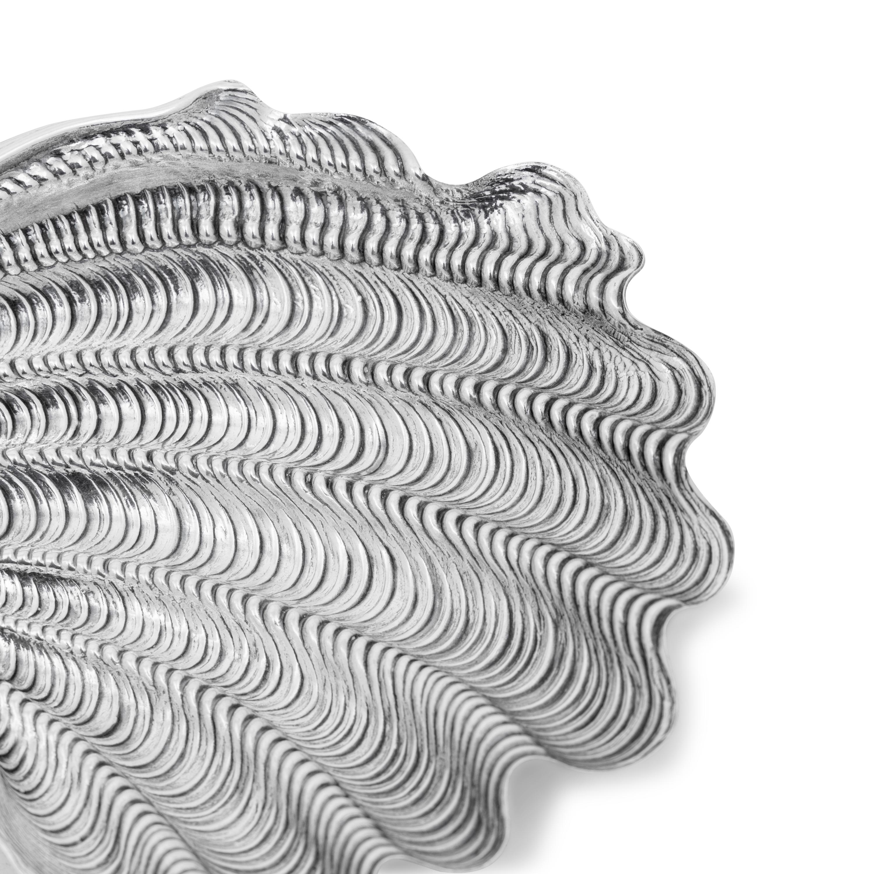 A Buccellati Silver Shell Form Dish