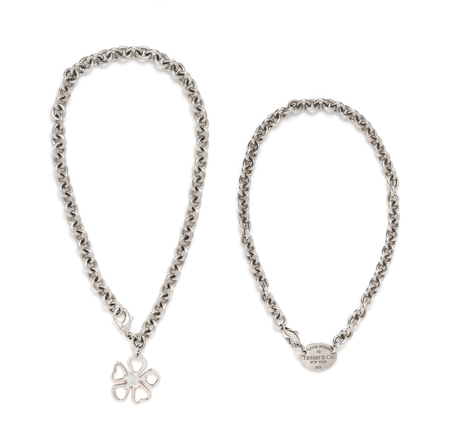 A Collection of Sterling Silver Necklaces, Tiffany & Co., 72.10 dwts.