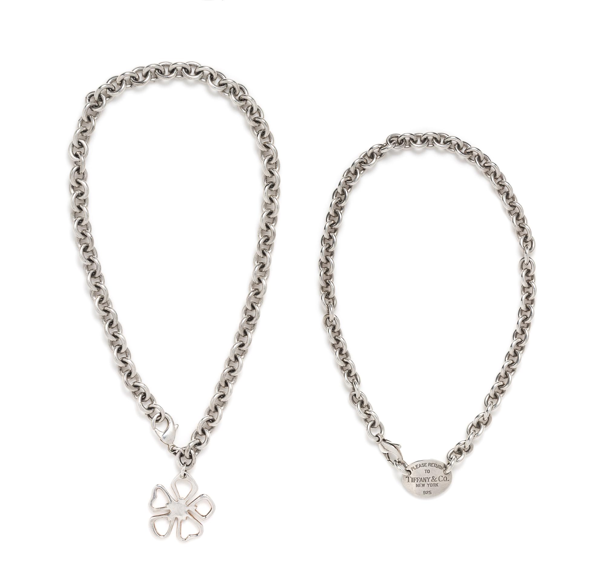A Collection of Sterling Silver Necklaces, Tiffany & Co., 72.10 dwts.