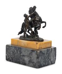A Bronze Group of a Marly Horse with Attendant