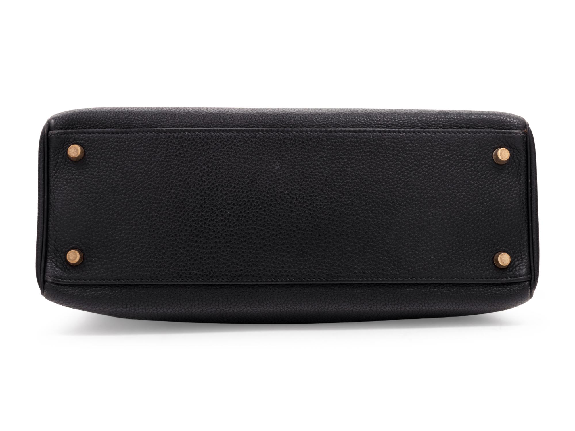 Hermès Black Leather 32cm Kelly Bag