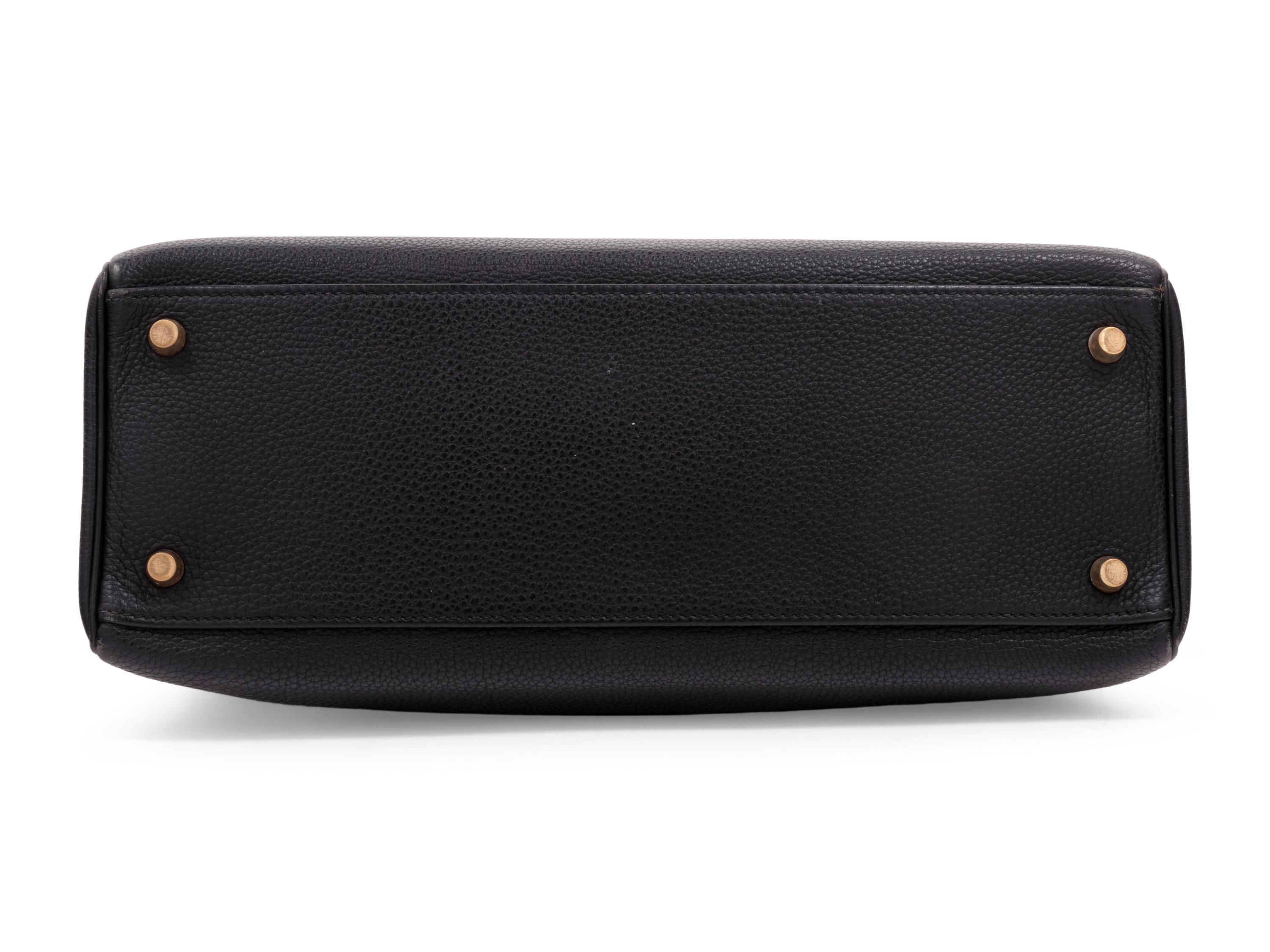 Hermès Black Leather 32cm Kelly Bag