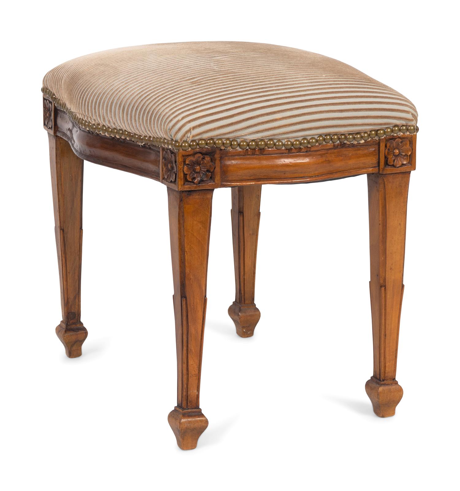 A Louis XVI Style Mahogany Stool
