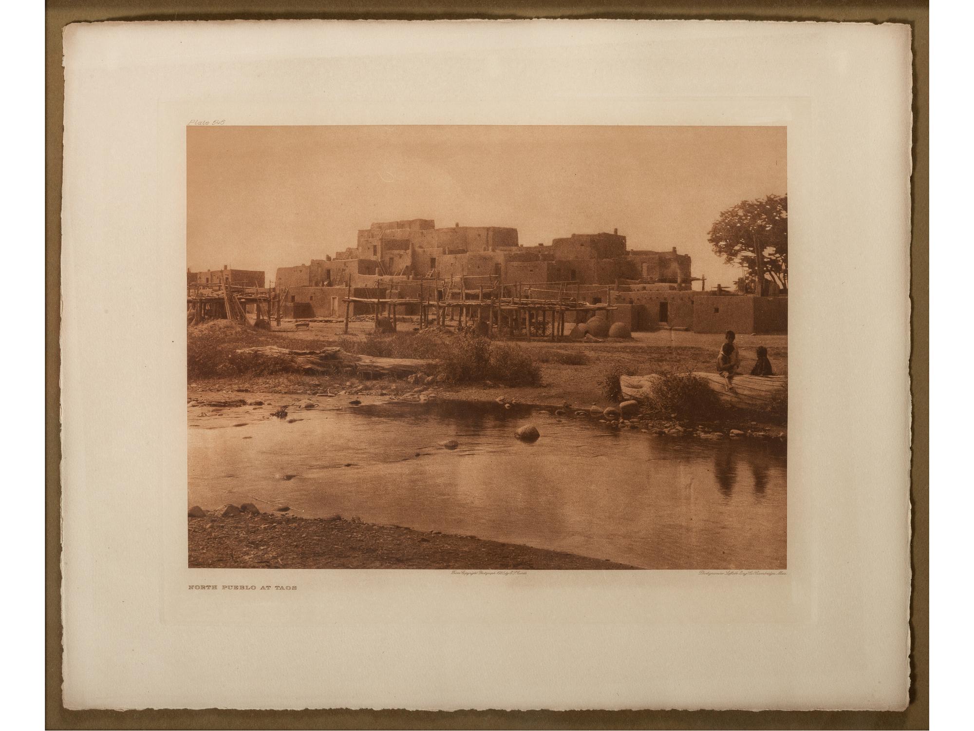 [NATIVE AMERICANS]. CURTIS, Edward (1868-1952). North Pueblo at Taos. (Plate 546, portfolio 16).