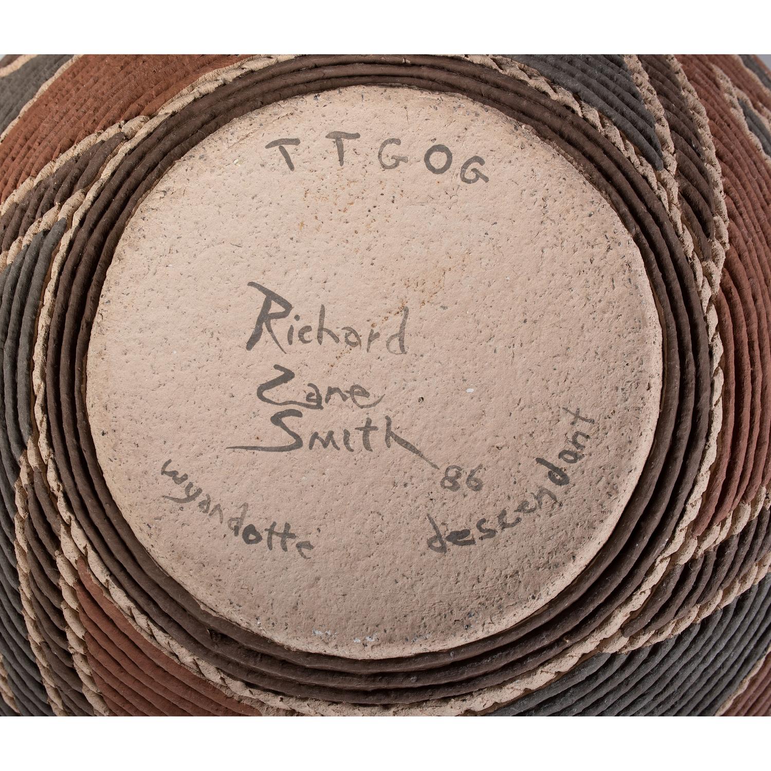 Corrugated Polychrome Pottery Jar