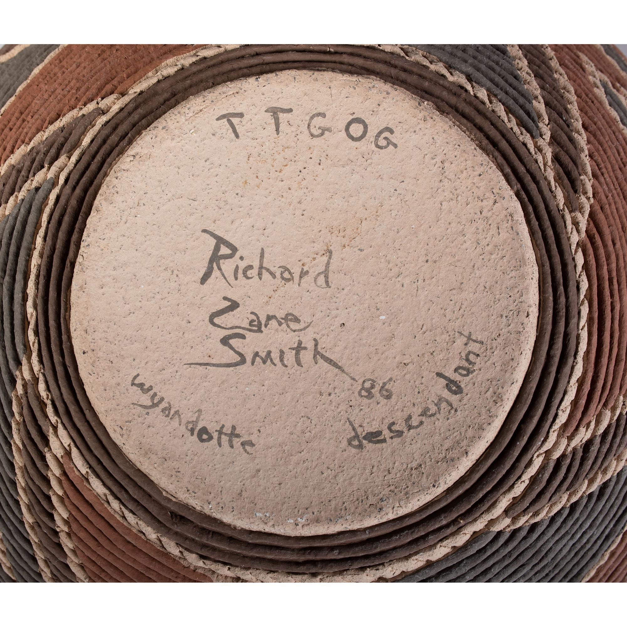 Corrugated Polychrome Pottery Jar