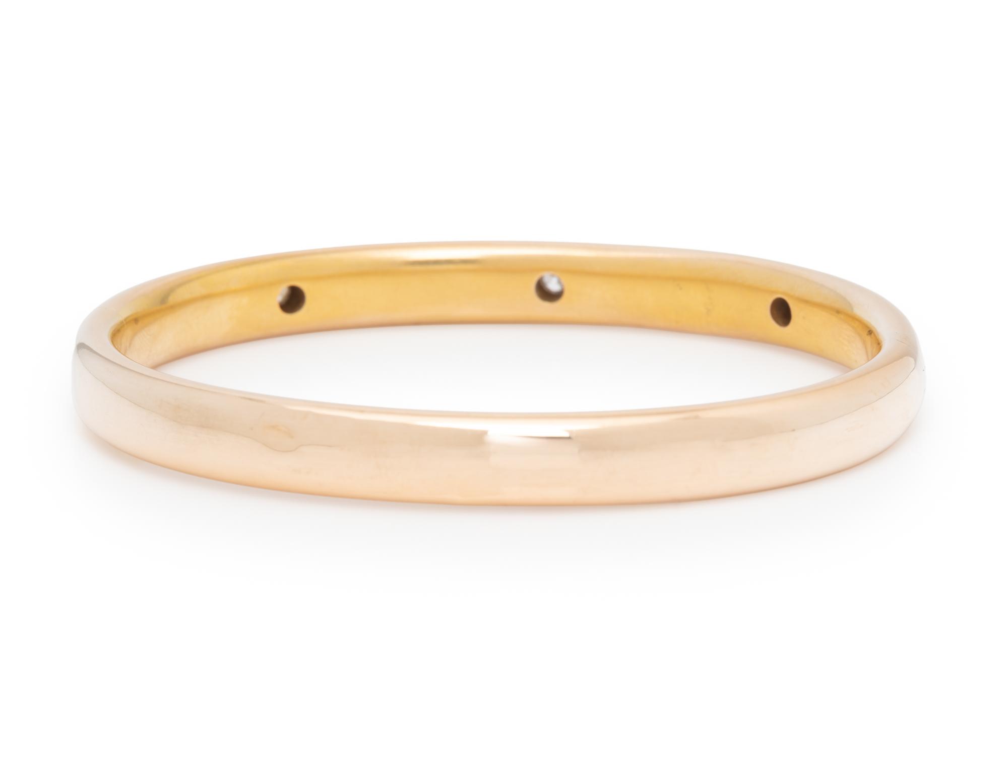 BICOLOR GOLD AND DIAMOND BANGLE BRACELET