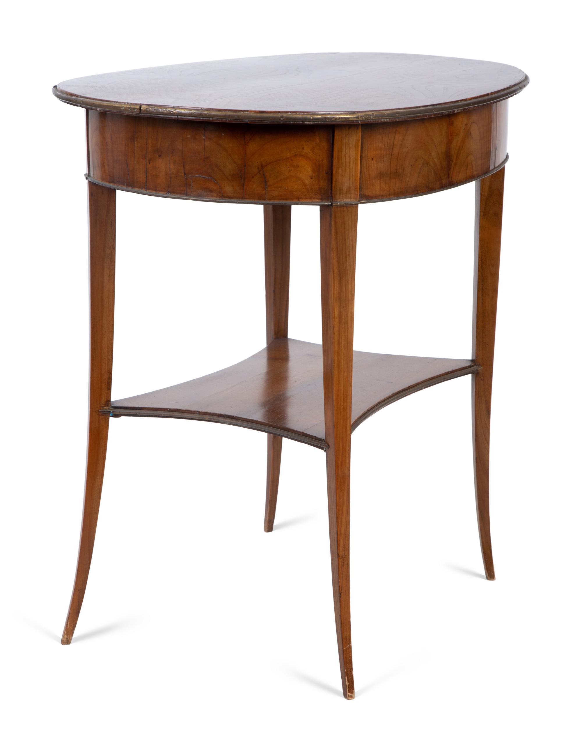 A Louis Philippe Walnut Oval Side Table